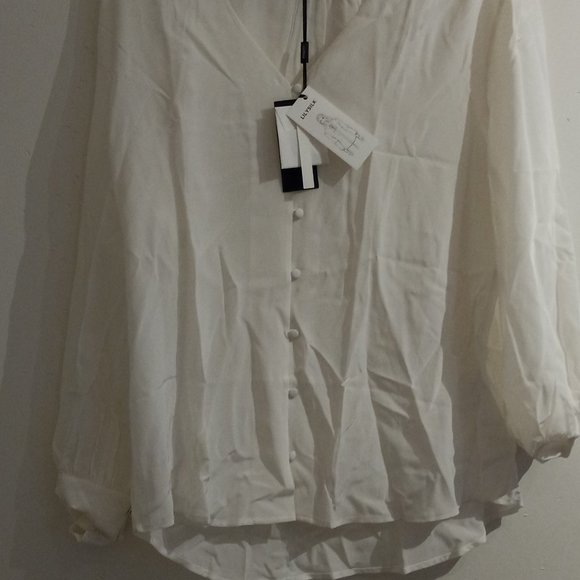 Lilysilk MIM Covered Button Silk Blouse - Picture 4 of 9